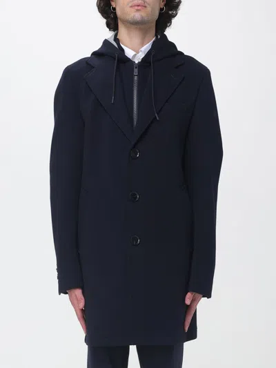 Manuel Ritz Coat Men Color Navy In Blue
