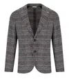 Manuel Ritz Grey Prince Of Wales Single Breasted Jacket In Gray