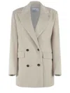 Manuel Ritz Coat In Viscose Blend In Grey