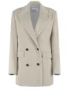 Manuel Ritz Coat In Viscose Blend In Grey