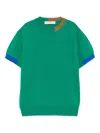 Manuel Ritz Colour-block T-shirt In Green