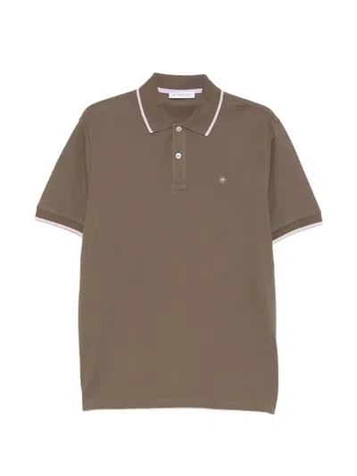 Manuel Ritz Poloshirt Aus Piqué In Brown