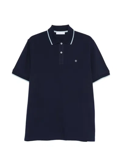 Manuel Ritz Poloshirt Mit Kontrastdetail In Blue