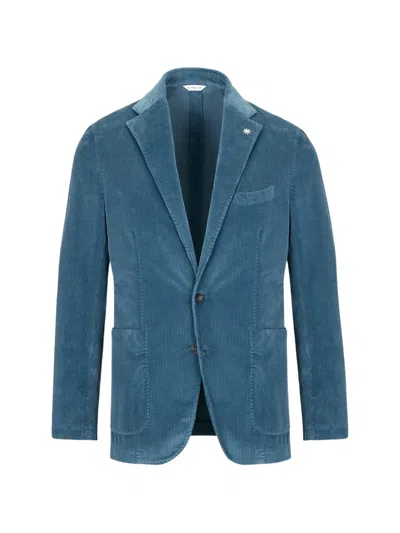 Manuel Ritz Corduroy Single-breasted Blazer In Animal Print