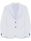 Manuel Ritz Light Blue Cotton Jacket In Blue