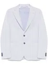 Manuel Ritz Light Blue Cotton Jacket In Blue