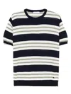 Manuel Ritz Cotton Knit T-shirt In Blue