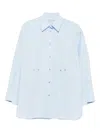 Manuel Ritz Cotton Poplin Shirt In Blue