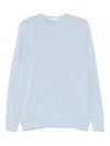 Manuel Ritz Cotton Sweater In Blue