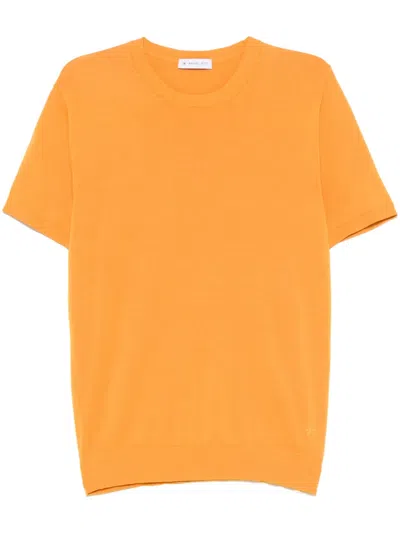 Manuel Ritz Cotton T-shirt In Orange