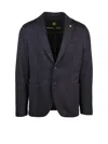 Manuel Ritz Cotton/polyester Jacket - Blue/brown In Black