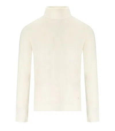 Manuel Ritz Cream Turtleneck Sweater In White
