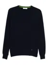 Manuel Ritz Crew-neck Floral-pattern Sweater In Black