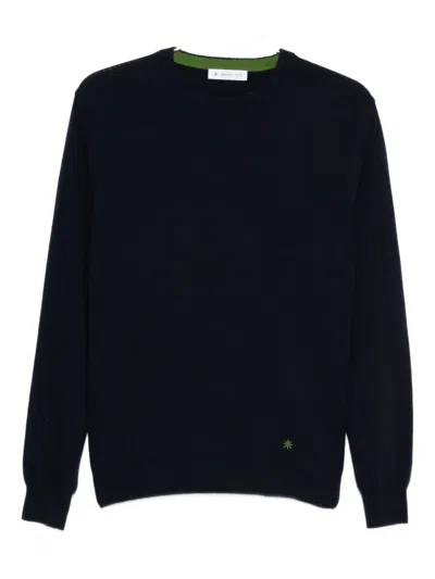 MANUEL RITZ CREW-NECK FLORAL-PATTERN SWEATER