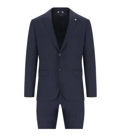 Manuel Ritz Dark Blue Single-breasted Suit