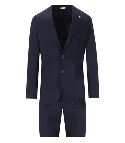 MANUEL RITZ DARK BLUE SINGLE-BREASTED SUIT