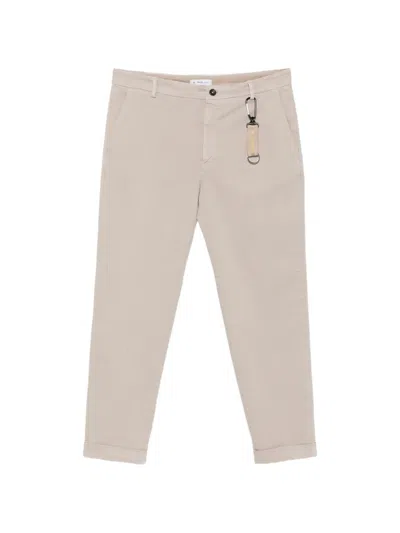 Manuel Ritz Detroit Cotton-twill Trousers In Neutral