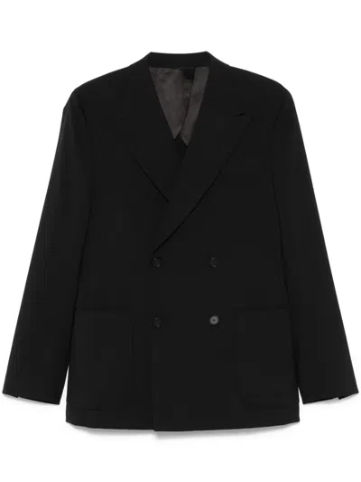 Manuel Ritz Double-breasted Blazer In Black