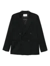 Manuel Ritz Double-breasted Blazer In Black