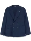 Manuel Ritz Single-breasted Virgin Wool Blazer In Blue