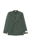 Manuel Ritz Double-breasted Blazer In Green