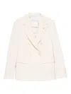 Manuel Ritz Double-breasted Blazer In Neutral