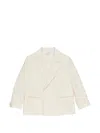Manuel Ritz Double-breasted Blazer In Neutral