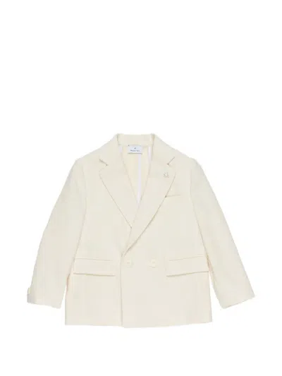 Manuel Ritz Kids' Double-breasted Blazer In Neutral