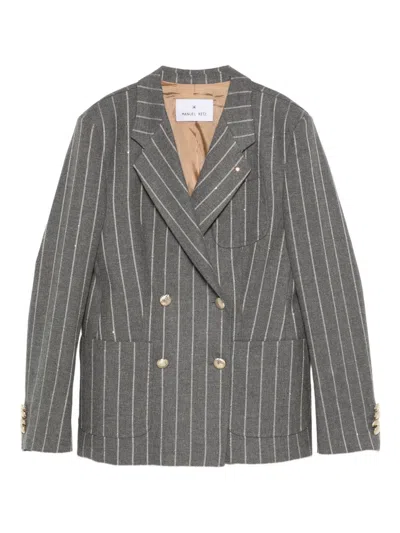 MANUEL RITZ Manuel Ritz Double Breasted Bottoned Blazer