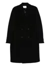 Manuel Ritz Double-breasted Coat In Black