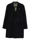 Manuel Ritz Double-breasted Coat In Black