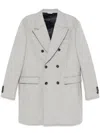Manuel Ritz Double-breasted Coat In Grey