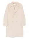 Manuel Ritz Double-breasted Coat In Neutral