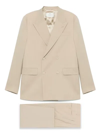 Manuel Ritz Double-breasted Suit In 中性色