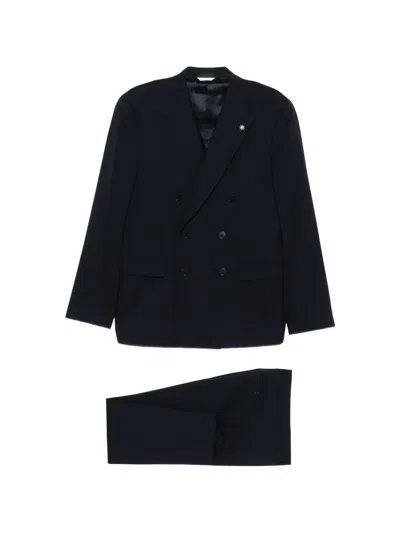 Manuel Ritz Doppelreihiger Anzug In Black