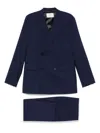 Manuel Ritz Double-breasted Suit In Blue