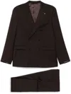 Manuel Ritz Double-breasted Suit In Braun