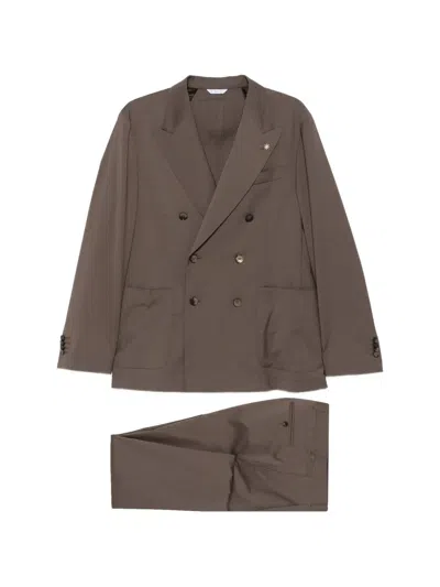 Manuel Ritz Doppelreihiger Anzug In Brown