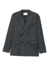 Manuel Ritz Double-breasted Suit In Gray