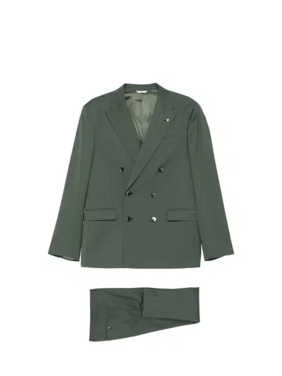 Manuel Ritz Doppelreihiger Anzug In Green