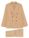 Manuel Ritz Double-breasted Suit In Neutrals
