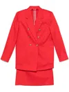 Manuel Ritz Double-breasted Suit In Rot
