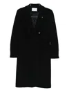 Manuel Ritz Double-breasted Wool-blend Coat In Black