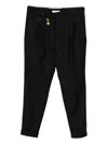 Manuel Ritz Double-pleat Flannel Trousers In Black