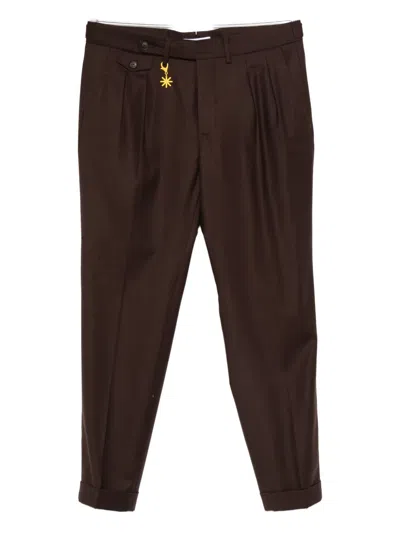 Manuel Ritz Double-pleat Trousers In Black