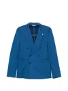 Manuel Ritz Double-breasted Blazer In Blue