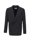 Manuel Ritz Double-breasted Blazer In Black