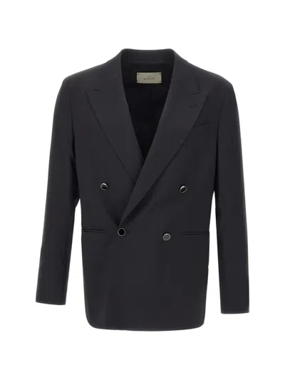 Manuel Ritz Double-breasted Blazer In Black