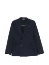 Manuel Ritz Double-breasted Blazer In Blue