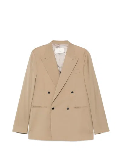 Manuel Ritz Double-breasted Blazer In Nude